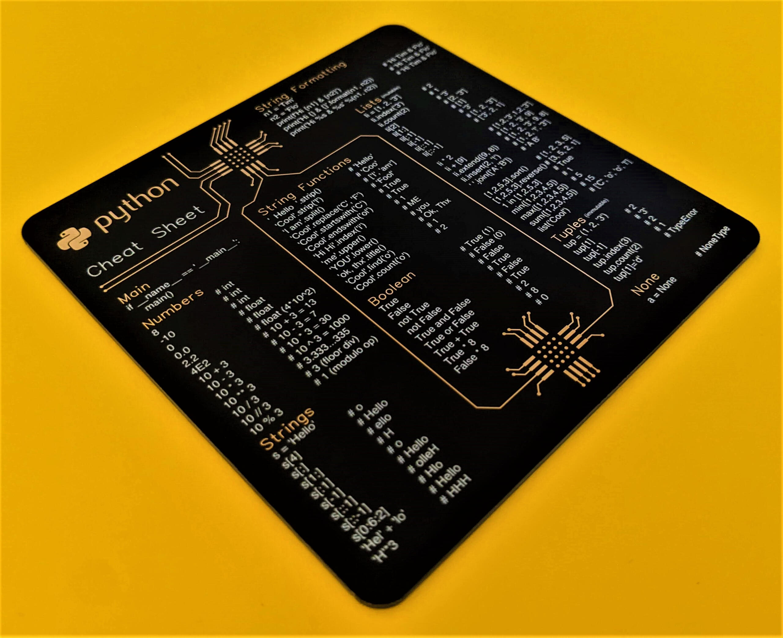 Green Vim Cheat-Sheet on a real PCB - Cup