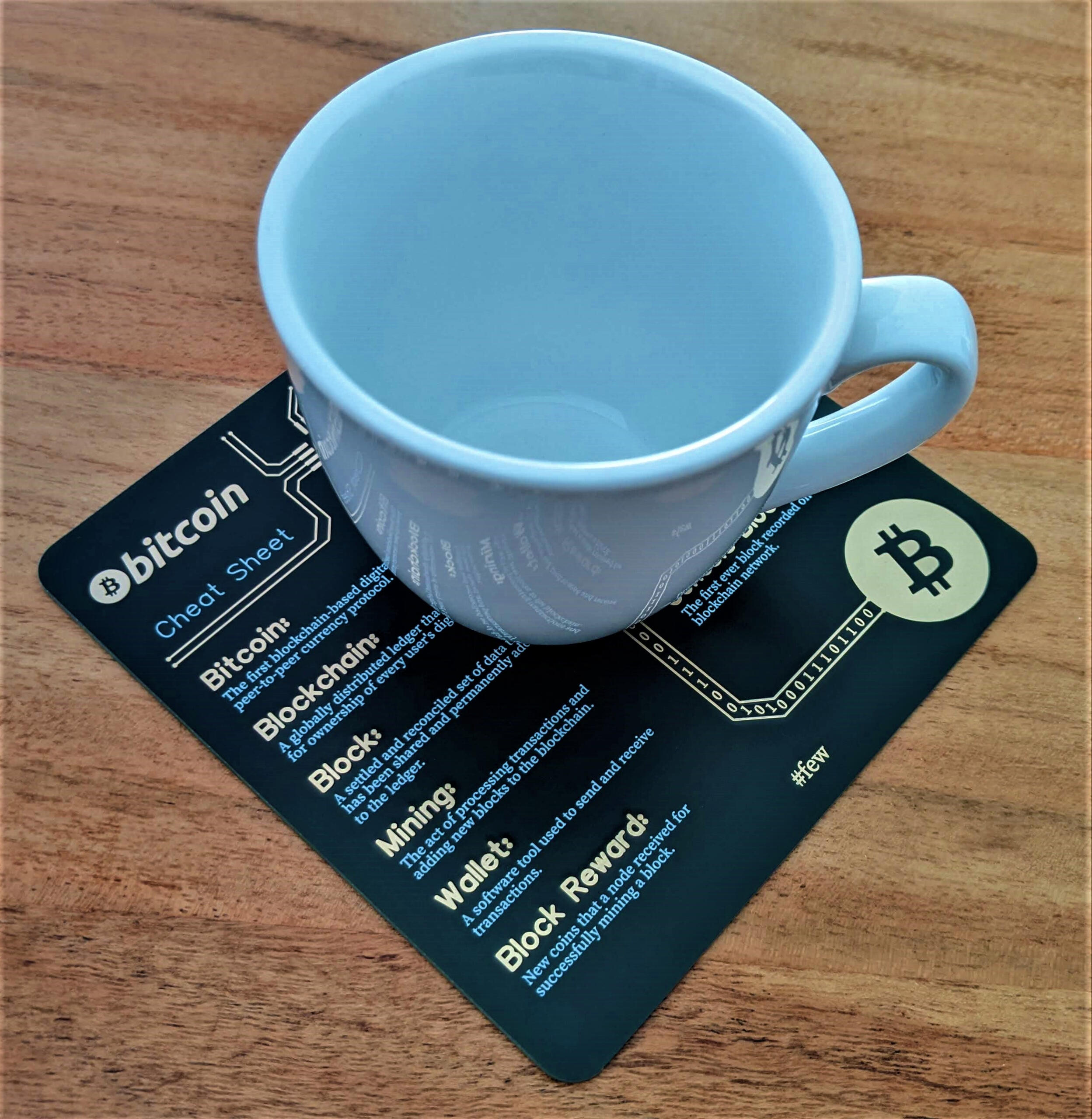 Black Linux Cheat-Sheet on a real PCB - Cup